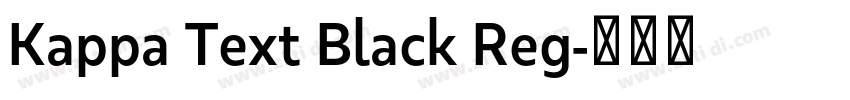 Kappa Text Black Reg字体转换